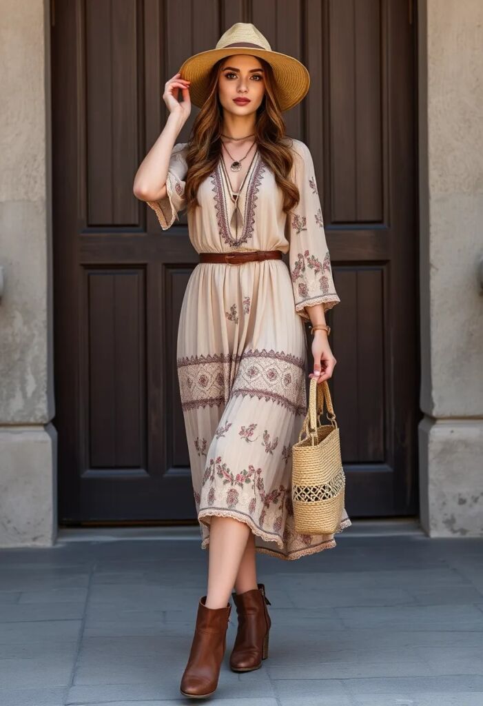 The Boho Chic Midi Dress