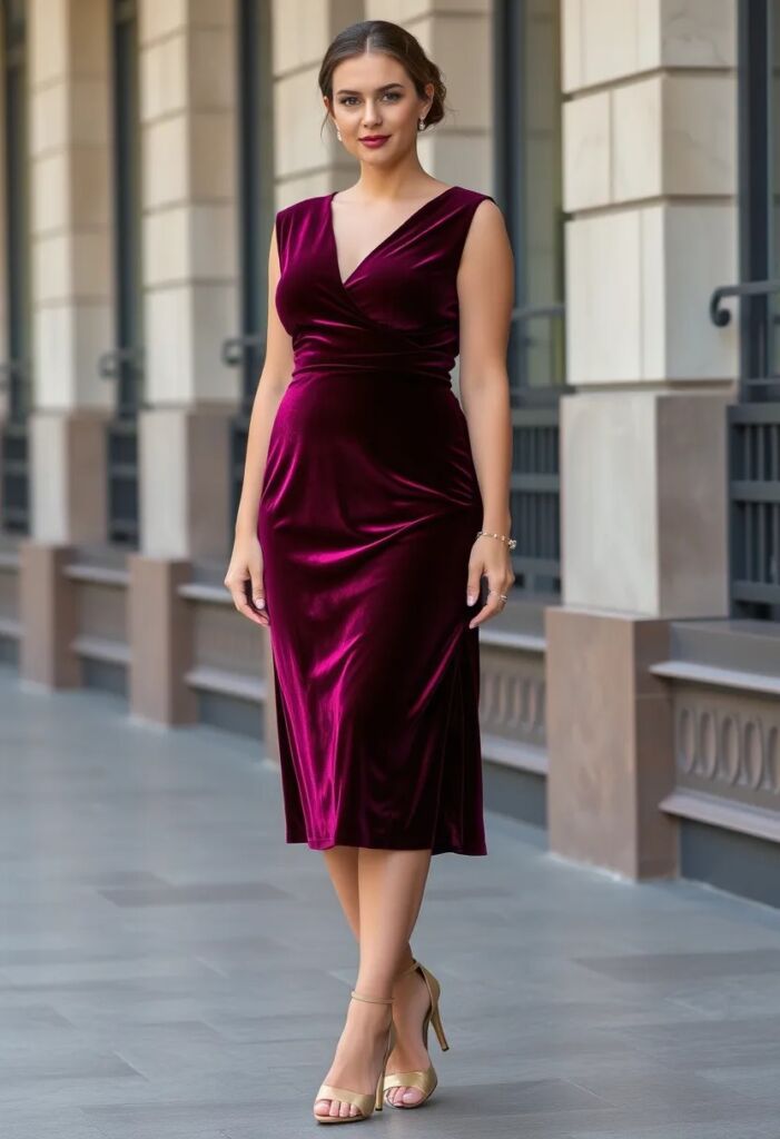 Velvet Midi Dress