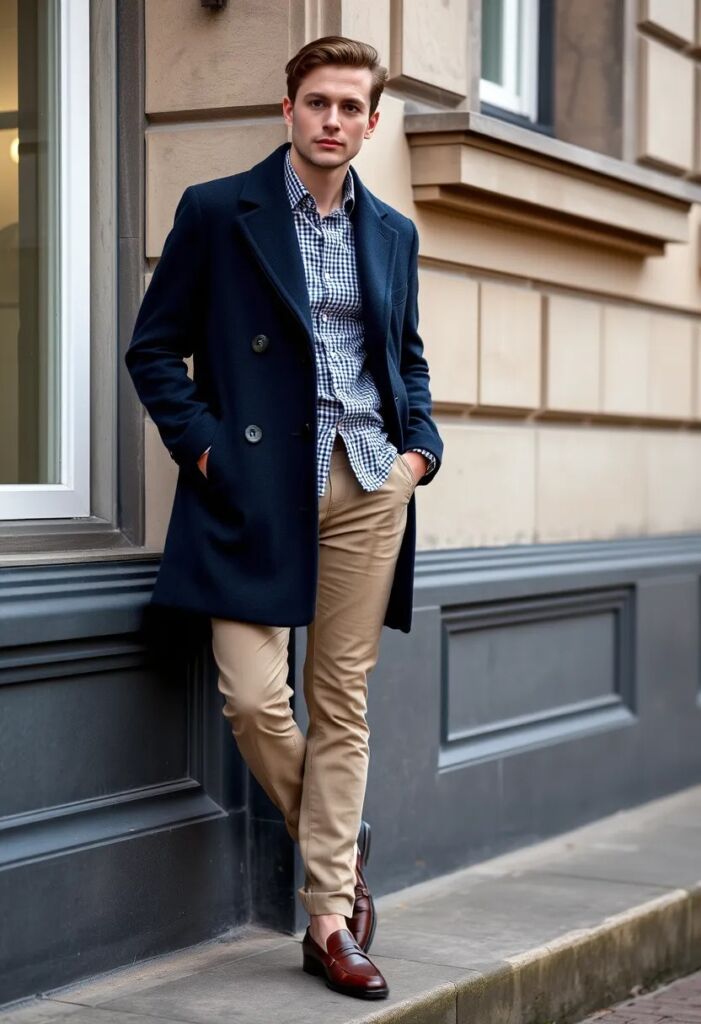 Wool Overcoat and Chinos