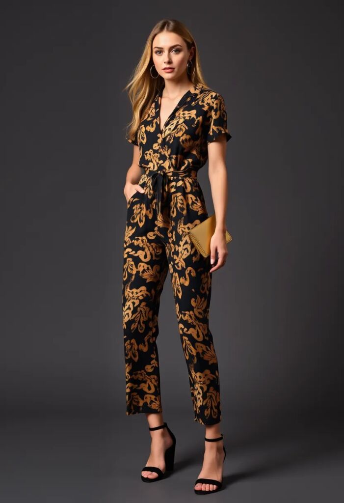 Bold Print Jumpsuit