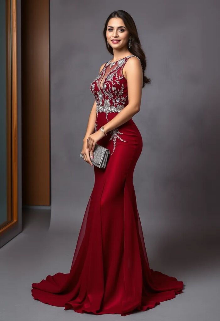 Embellished Evening Gown