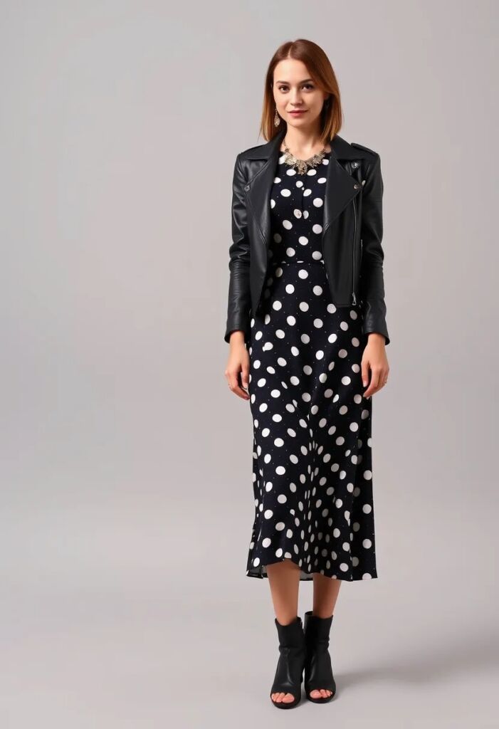 Polka Dot Midi Dress