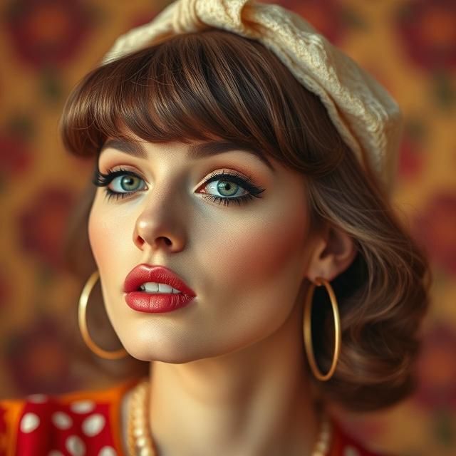 1970s style modern makeup