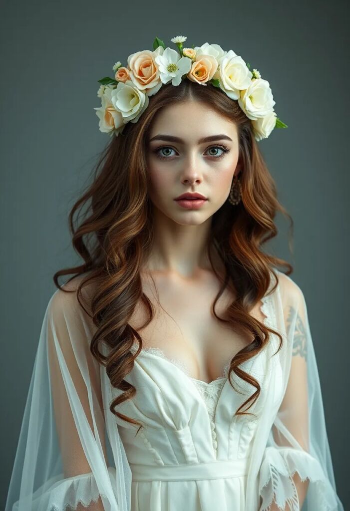 Ethereal Flower Crown Look