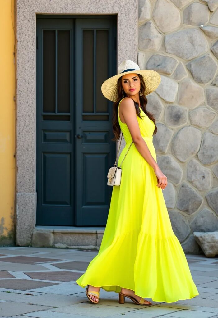 Neon Yellow Maxi Dress