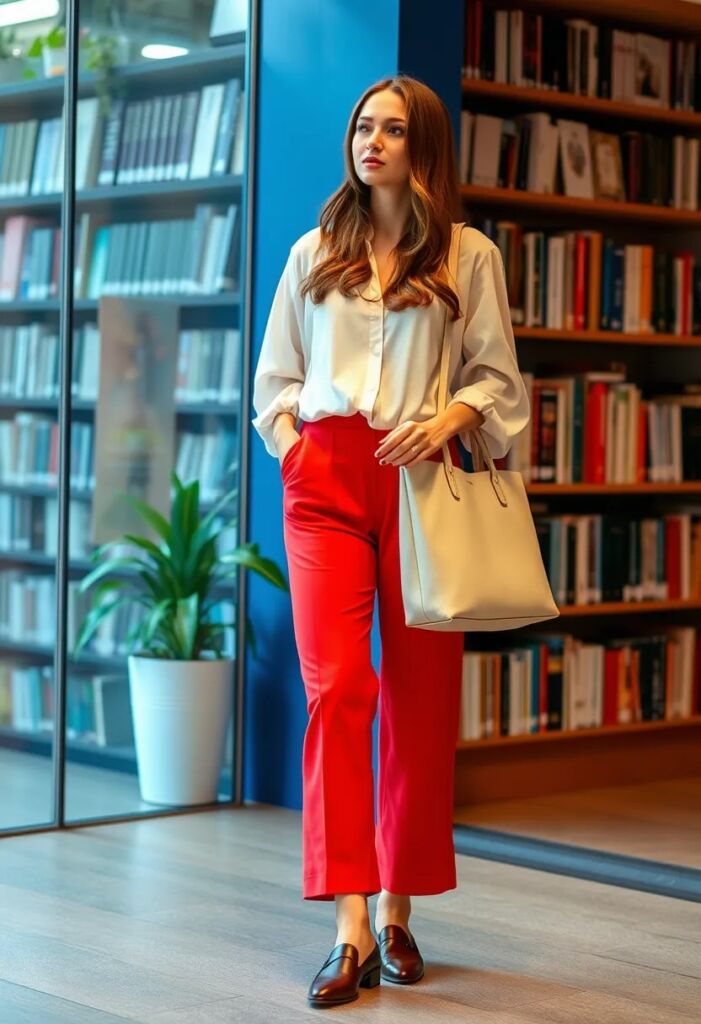 Oversized Blouse and Cropped Pants