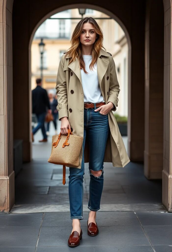 Parisian Casual with Straight-Leg Jeans