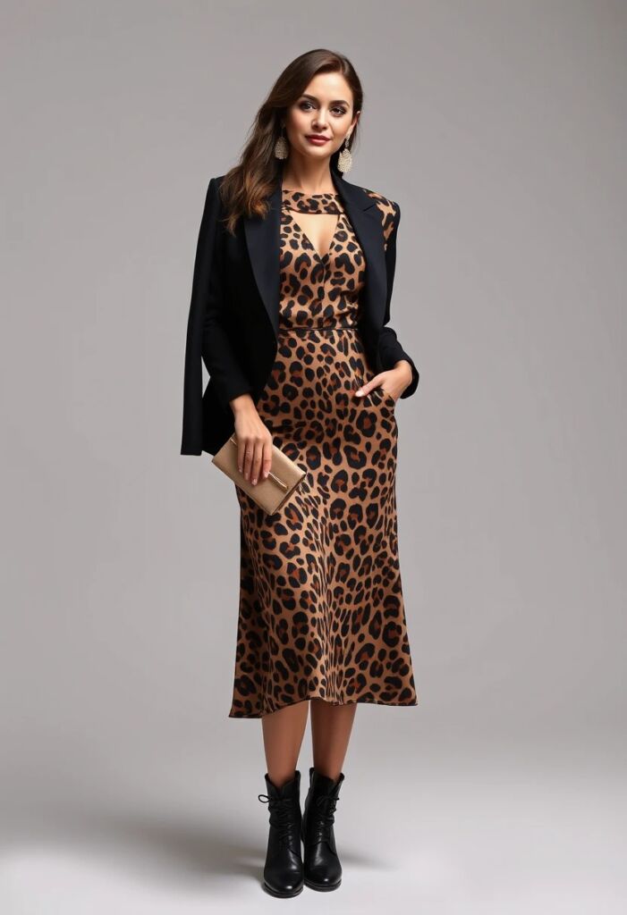 The Leopard Print Midi Dress