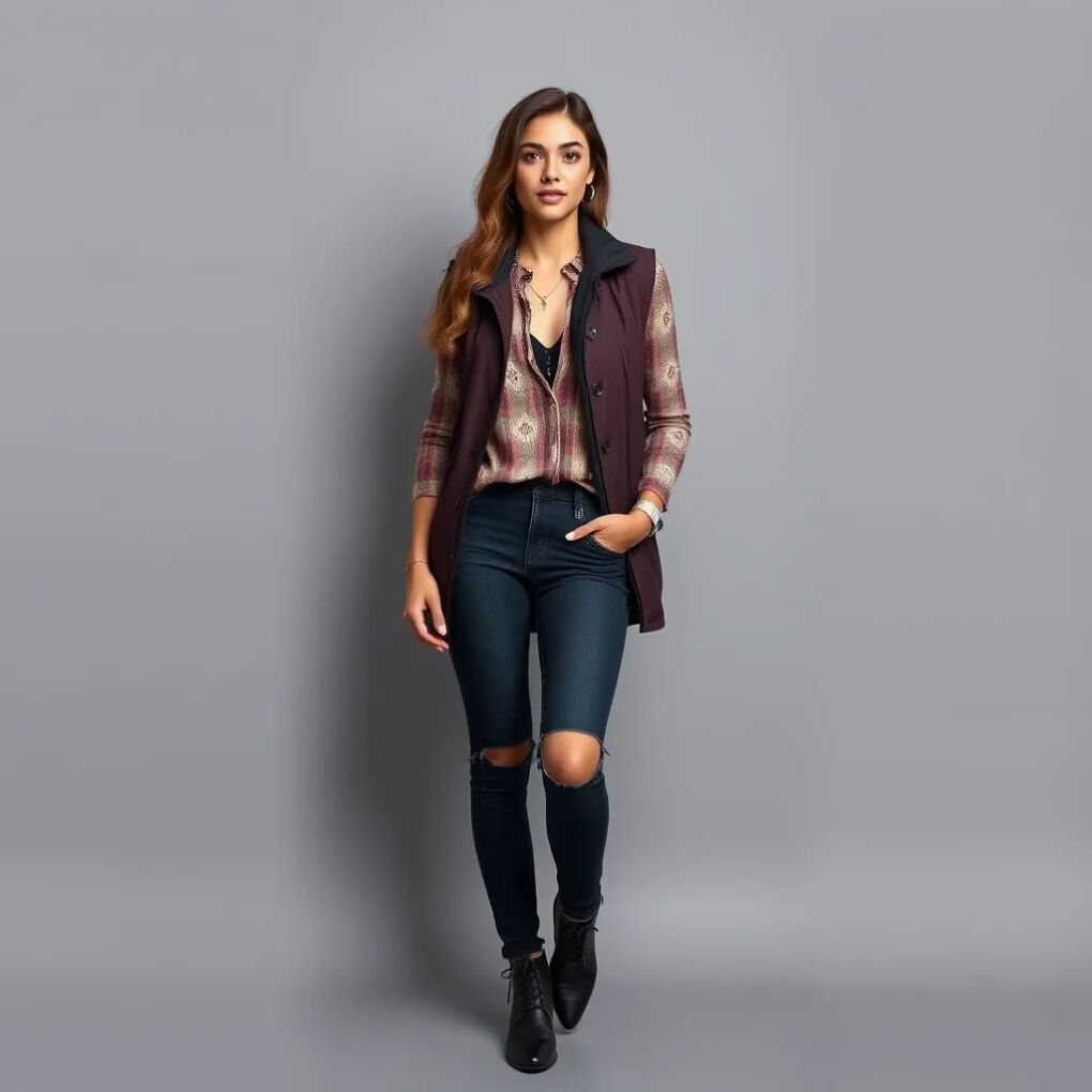 Women's Fashion Vest Outfit Ideas