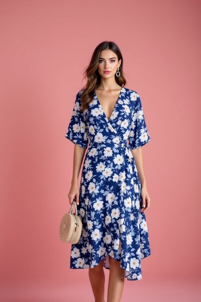 Feminine Wrap Dress