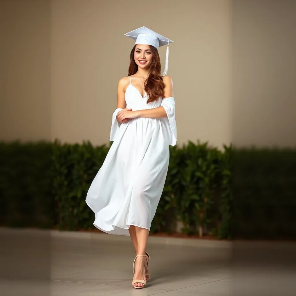 White Dresses Graduation Ideas